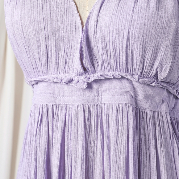 Lilac / Lavender Purple Boho Halter Dress - Picture 16 of 16